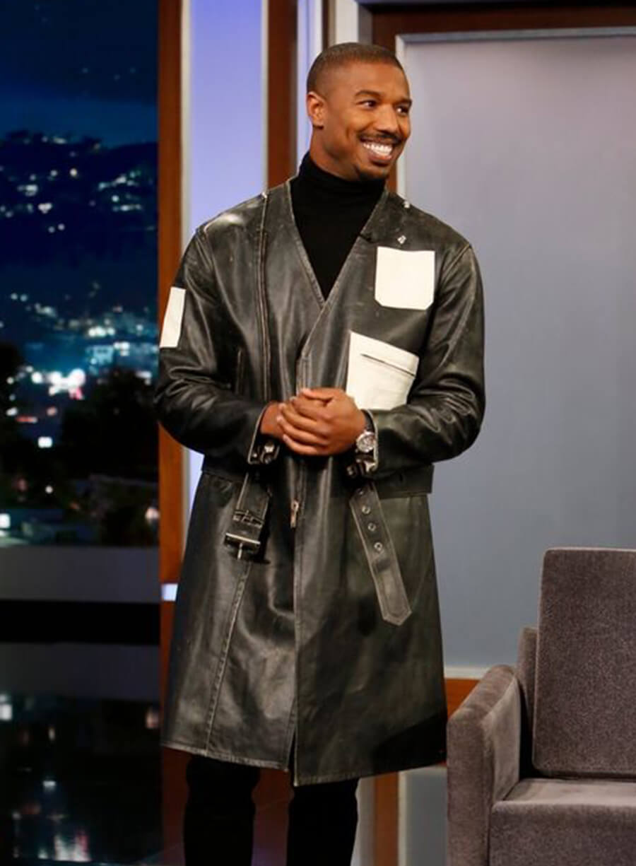 Harpoon Michael B Jordan Long Inspired Black Coat