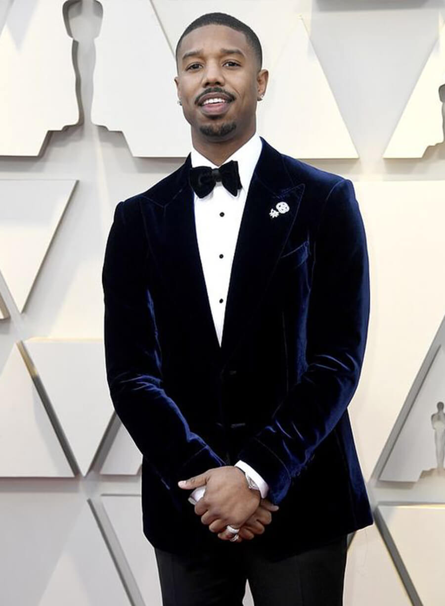 Harpoon Michael B. Jordan Inspired Blue Leather Jacket