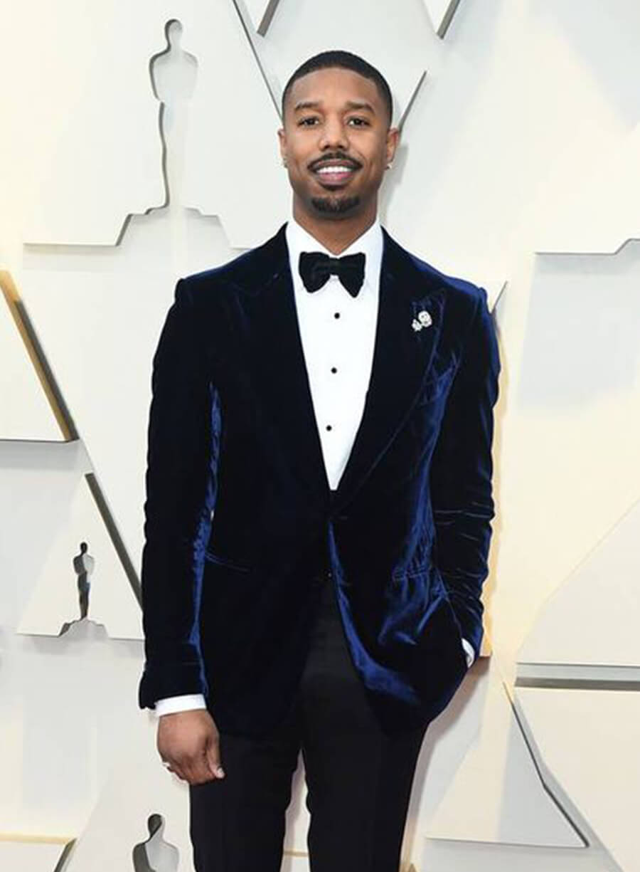 Harpoon Michael B. Jordan Inspired Blue Leather Jacket