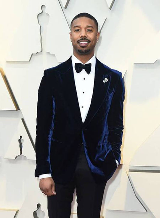 Harpoon Michael B. Jordan Inspired Blue Leather Jacket