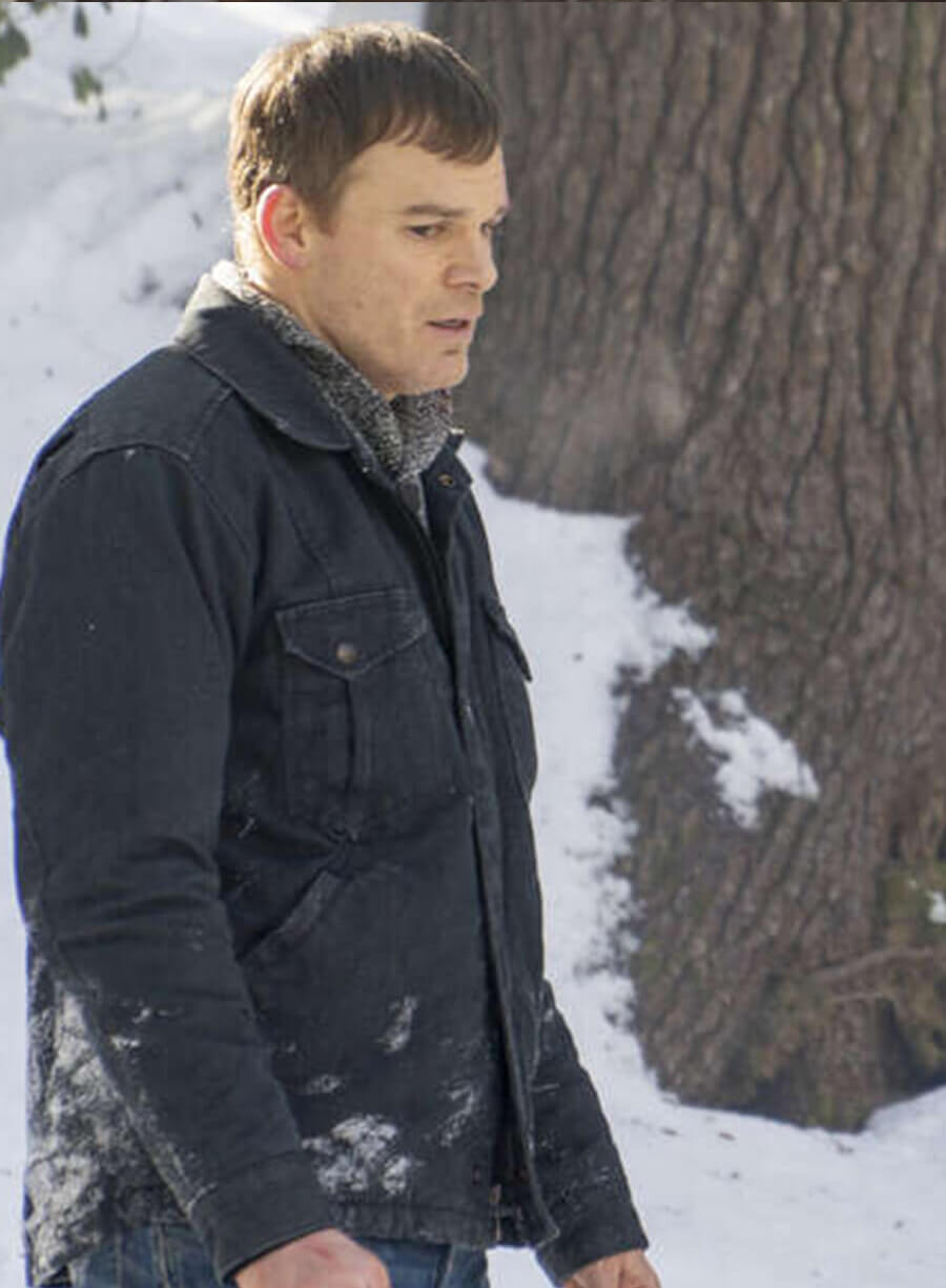 Harpoon Dexter Morgan Inspired Black Denim Fabric Denim Jacket - Dexter New Blood 2021 Style