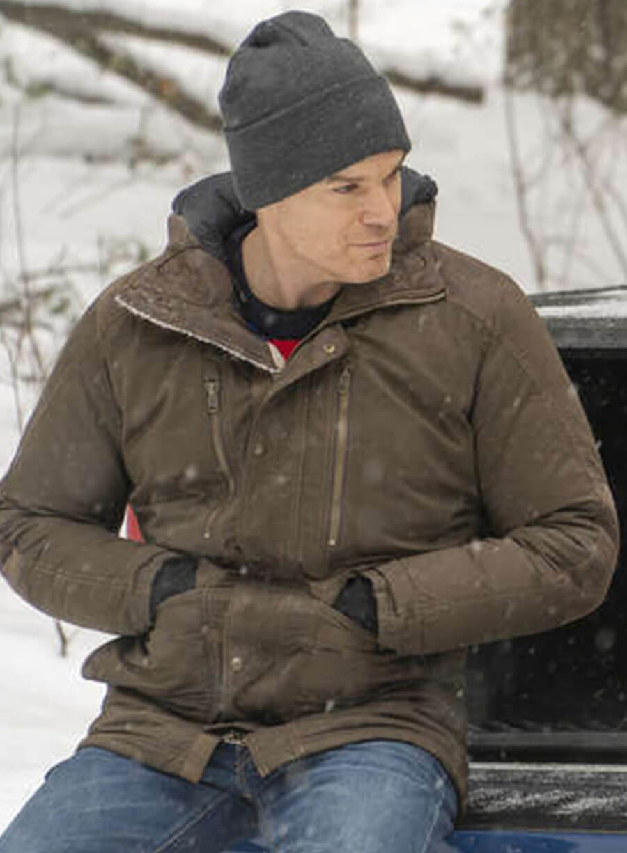 Harpoon Dexter Morgan Inspired Brown Cotton Fabric Hooded Jacket - Dexter New Blood 2021 Style