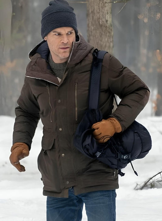 Harpoon Dexter Morgan Inspired Brown Cotton Fabric Hooded Jacket - Dexter New Blood 2021 Style