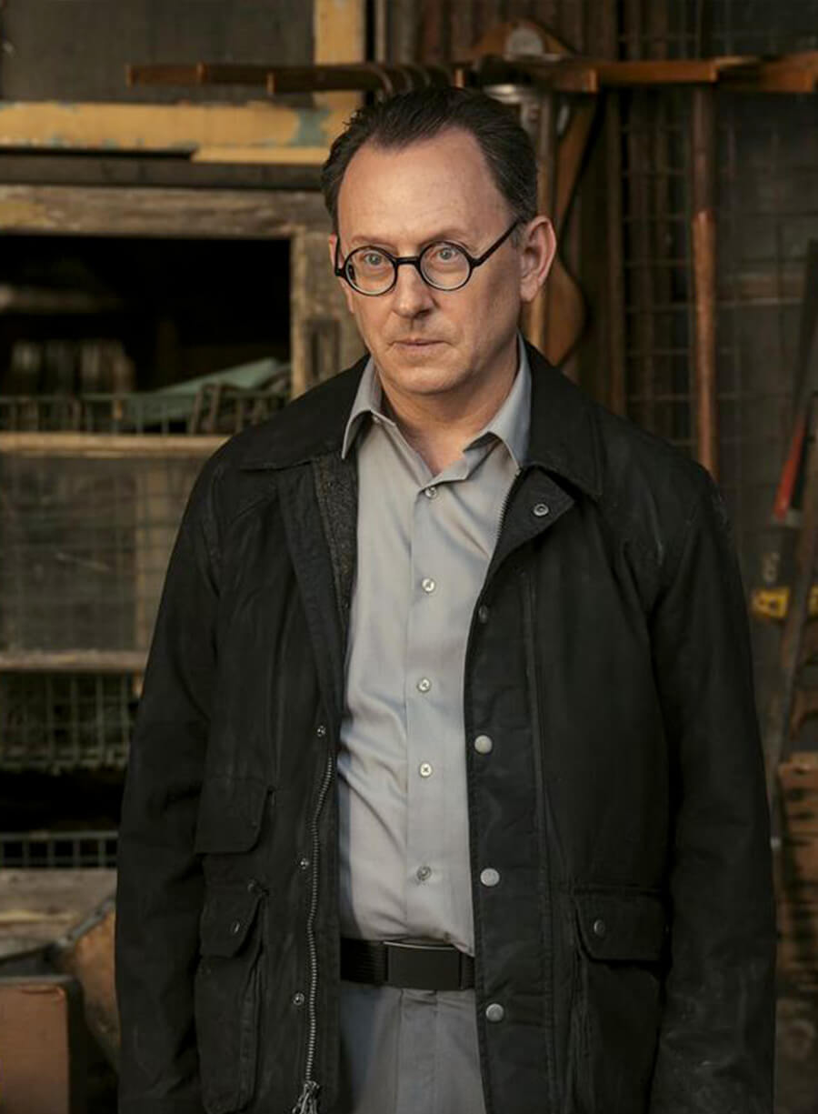 Michael Emerson Fallout 2024 Black Leather Jacket