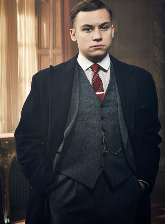 Harpoon Michael Gray Inspired Black Coat - Peaky Blinders Style