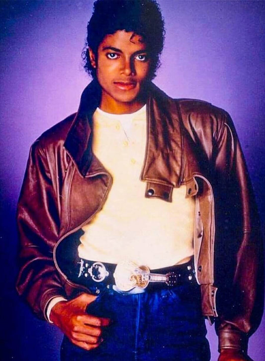 Harpoon Michael Jackson Inspired Brown Real Leather Leather Jacket