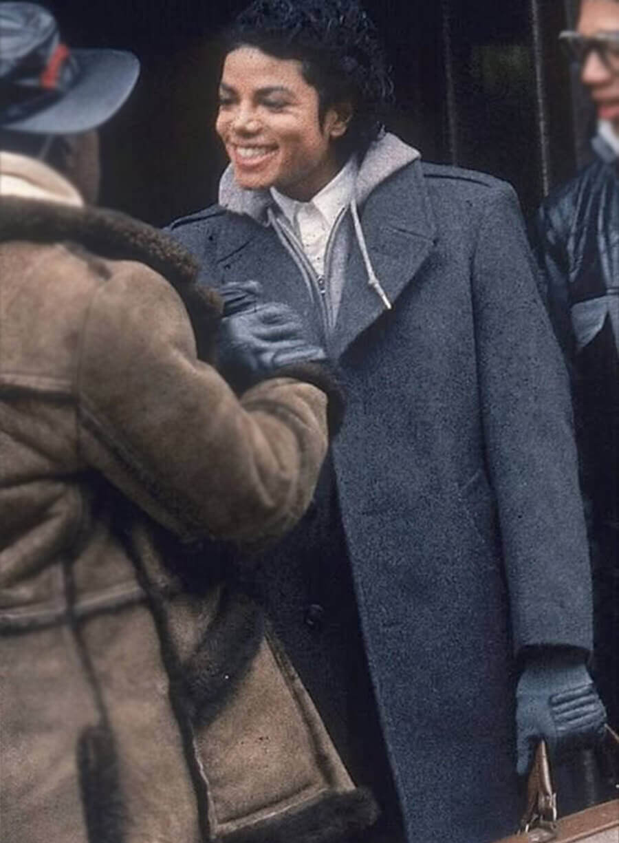 Harpoon Michael Jackson Inspired Grey Wool Fabric Coat