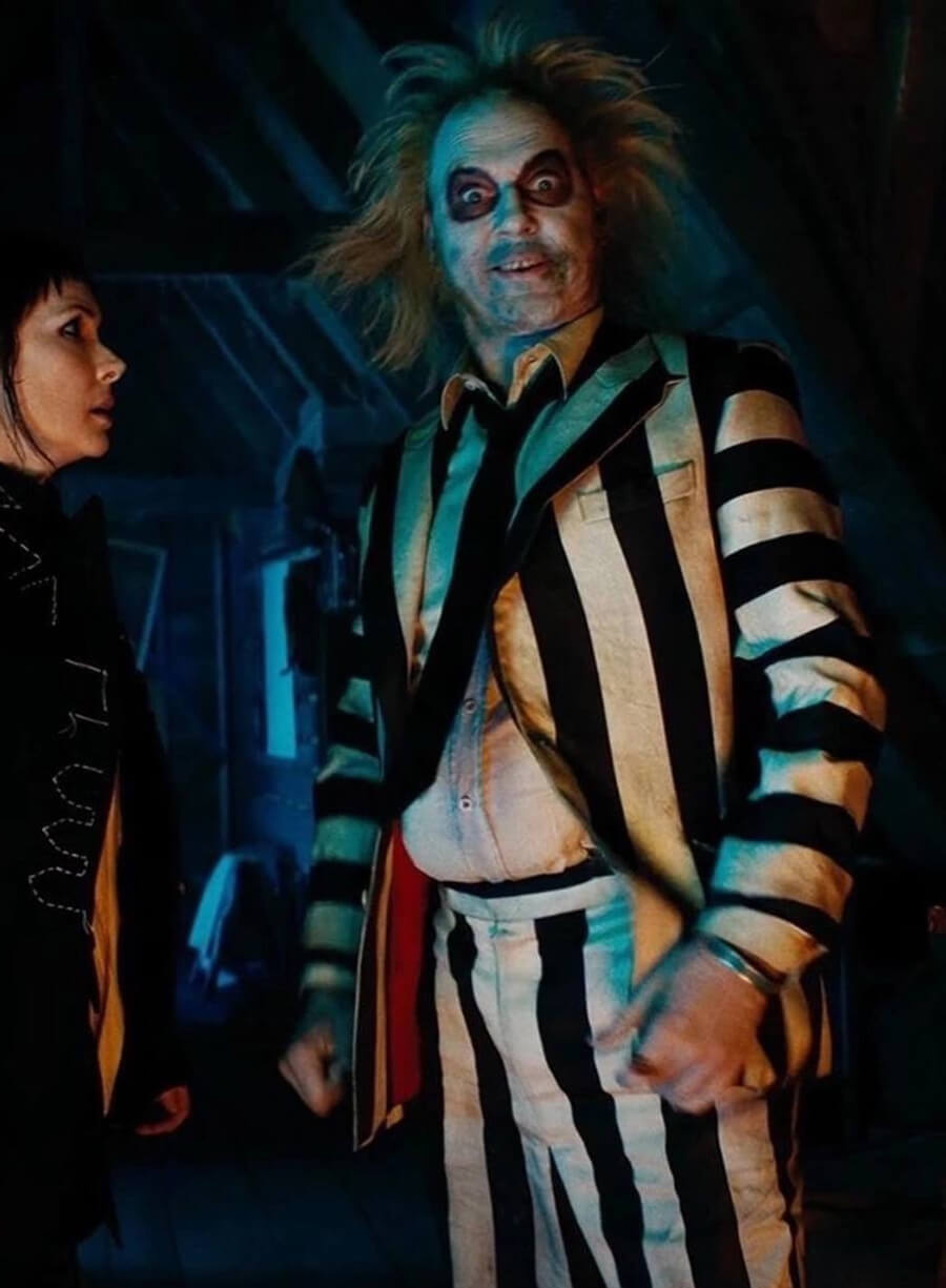 Harpoon Beetlejuice Inspired Black & White Suiting Fabric Costume Jacket - Beetlejuice Beetlejuice Style