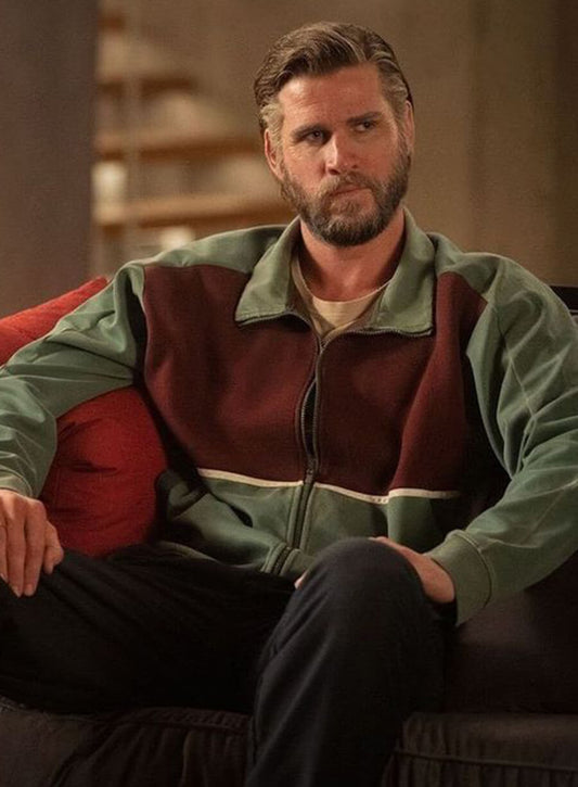 Harpoon Michael Nankervis Inspired Green & Maroon Fabric Leather Jacket - Poker Face Style