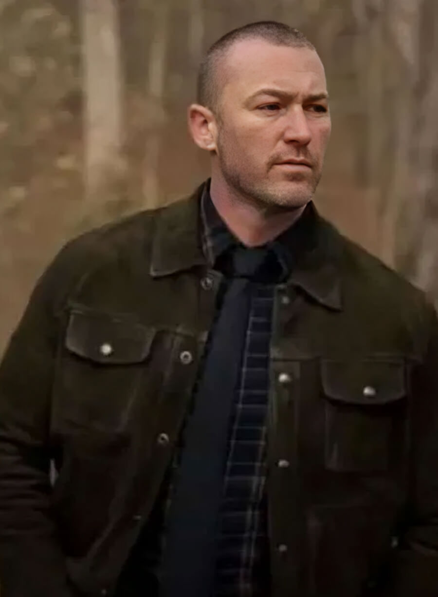 Harpoon Michael Ormewood Inspired Green Leather Jacket - Will Trent S03 Style