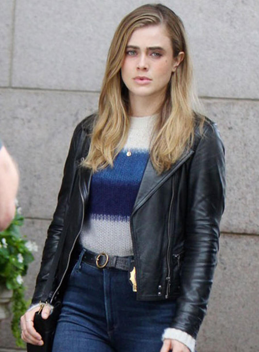 Harpoon Michaela Stone Inspired Black Leather Jacket - Manifest Style