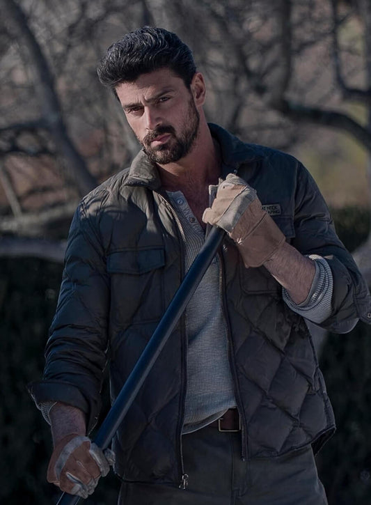 Harpoon Enzo Inspired Grey Leather Jacket - The Housemaid Style