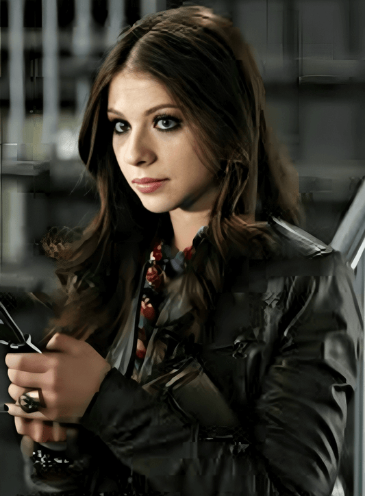 Harpoon Michelle Trachtenberg Inspired Black Real Leather Leather Jacket - Gossip Girl Tv Series Style
