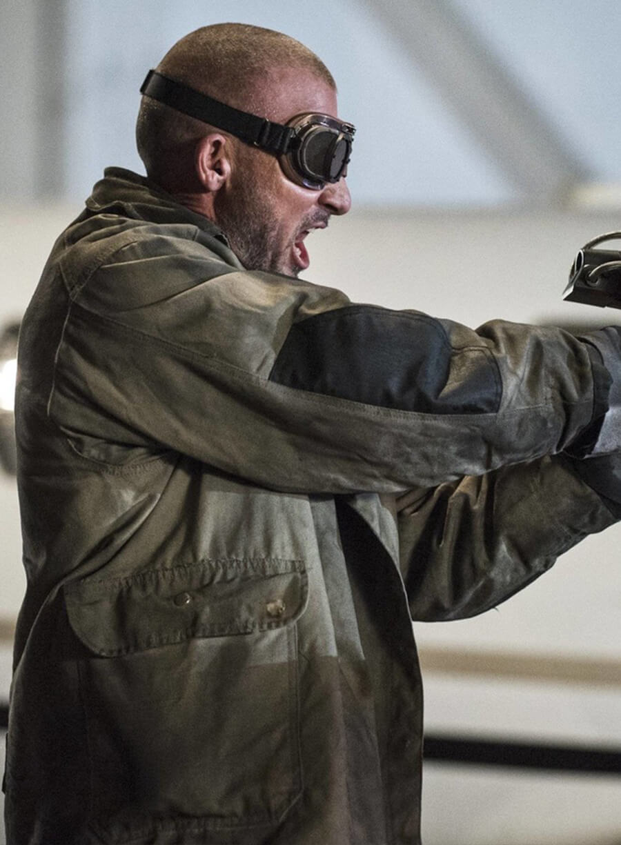 Harpoon Mick Rory Inspired Grey Leather Jacket - The Flash Style