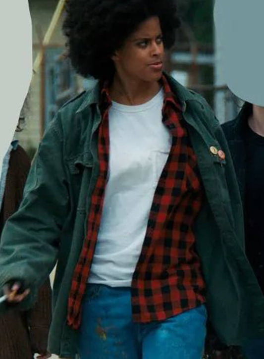 Harpoon Mick Inspired Green Cotton Jacket - Stranger Things Style