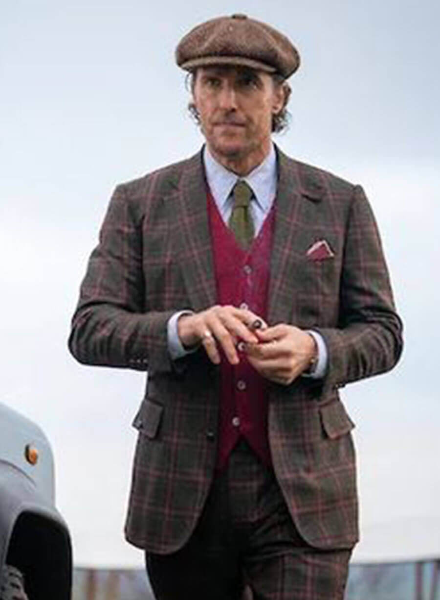 Mickey Pearson The Gentlemen Brown Checkered Blazer