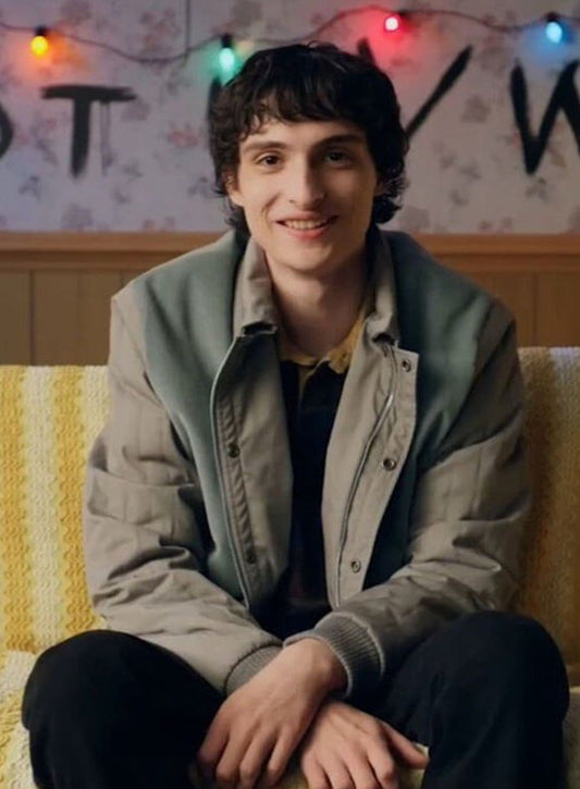 Harpoon Mike Wheeler Inspired Grey Bomber Jacket - Stranger Things Style