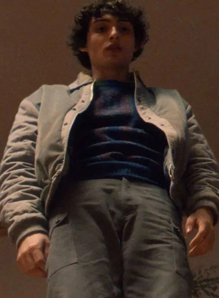 Harpoon Mike Wheeler Inspired Grey Bomber Jacket - Stranger Things Style
