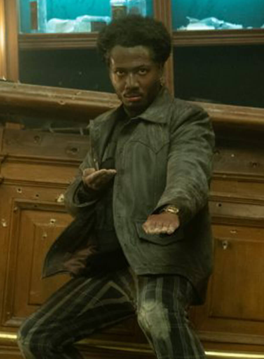 Harpoon Miles Inspired Grey Real Leather Leather Jacket - The Continental From the World of John Wick Style