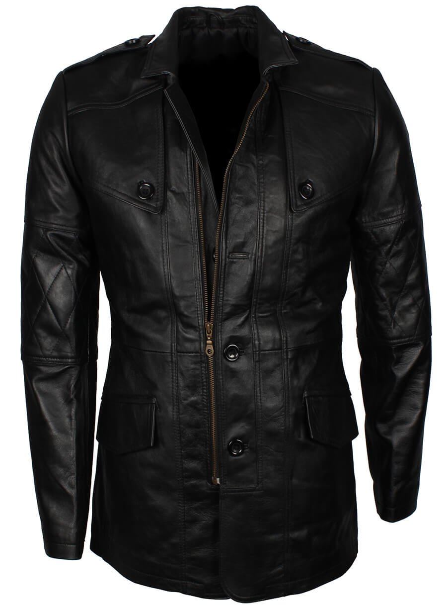 Harpoon Military Style WW2 Inspired Black Coat