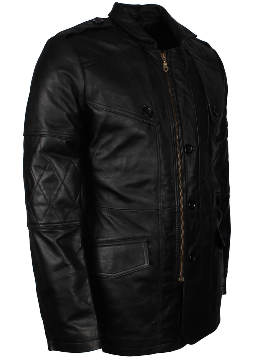 Harpoon Military Style WW2 Inspired Black Coat