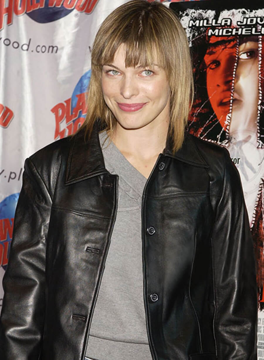 Harpoon Milla Jovovich Inspired Black Leather Jacket