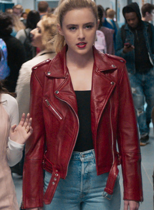 Harpoon Millie Kessler Inspired Red Biker Jacket - Freaky Style