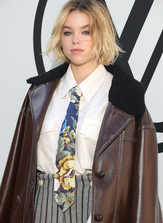 Harpoon Milly Alcock Inspired Brown Real Leather Leather Jacket