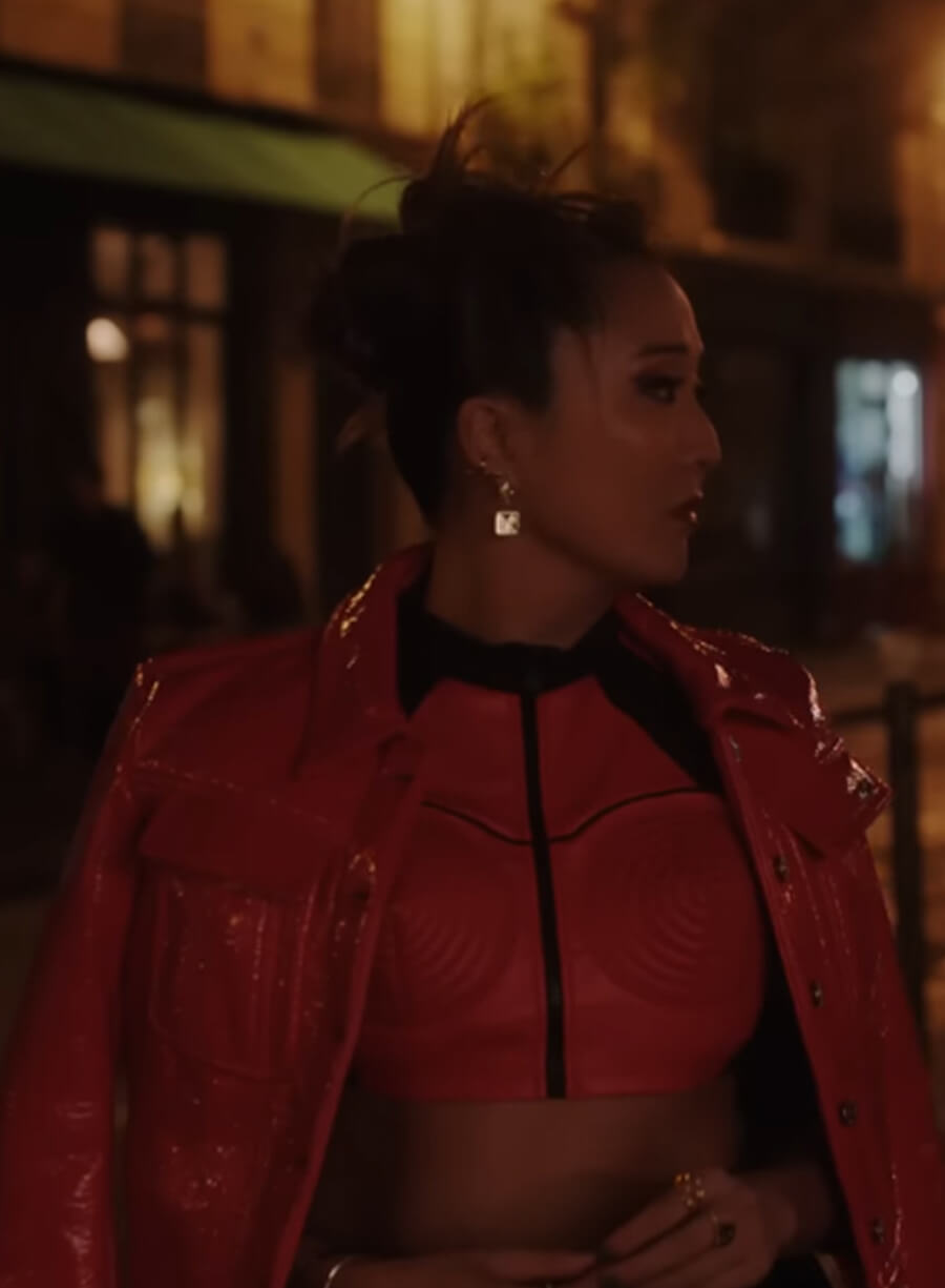 Harpoon Mindy Chen Inspired Red Leather Jacket - Emily in Paris S04 Style