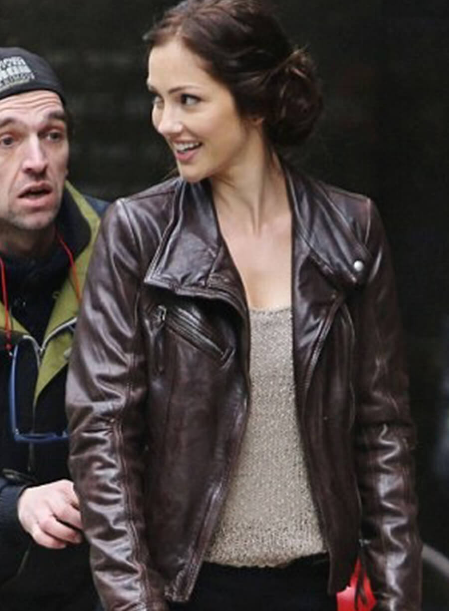 Harpoon Minka Kelly Inspired Brown Real Leather Leather Jacket