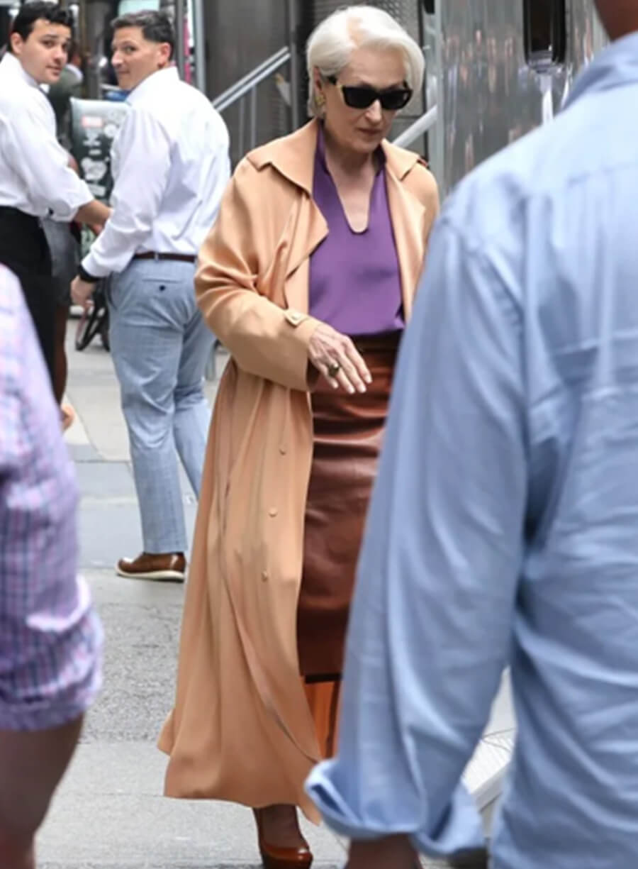 Harpoon Miranda Priestly Inspired Pink Fabric Coat - The Devil Wears Prada 2 Style