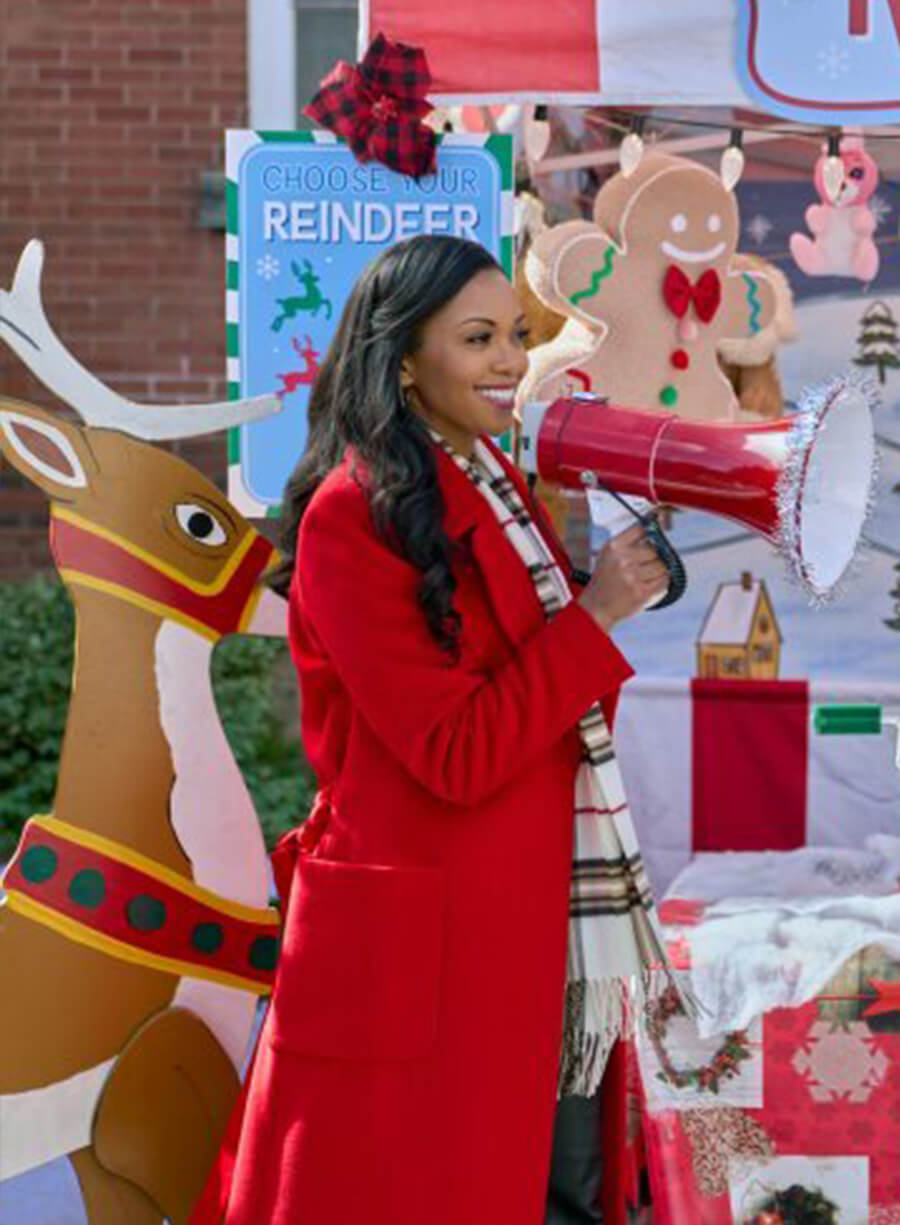 Harpoon Mona Inspired Red Wool Fabric Coat - Christmas with a kiss Style