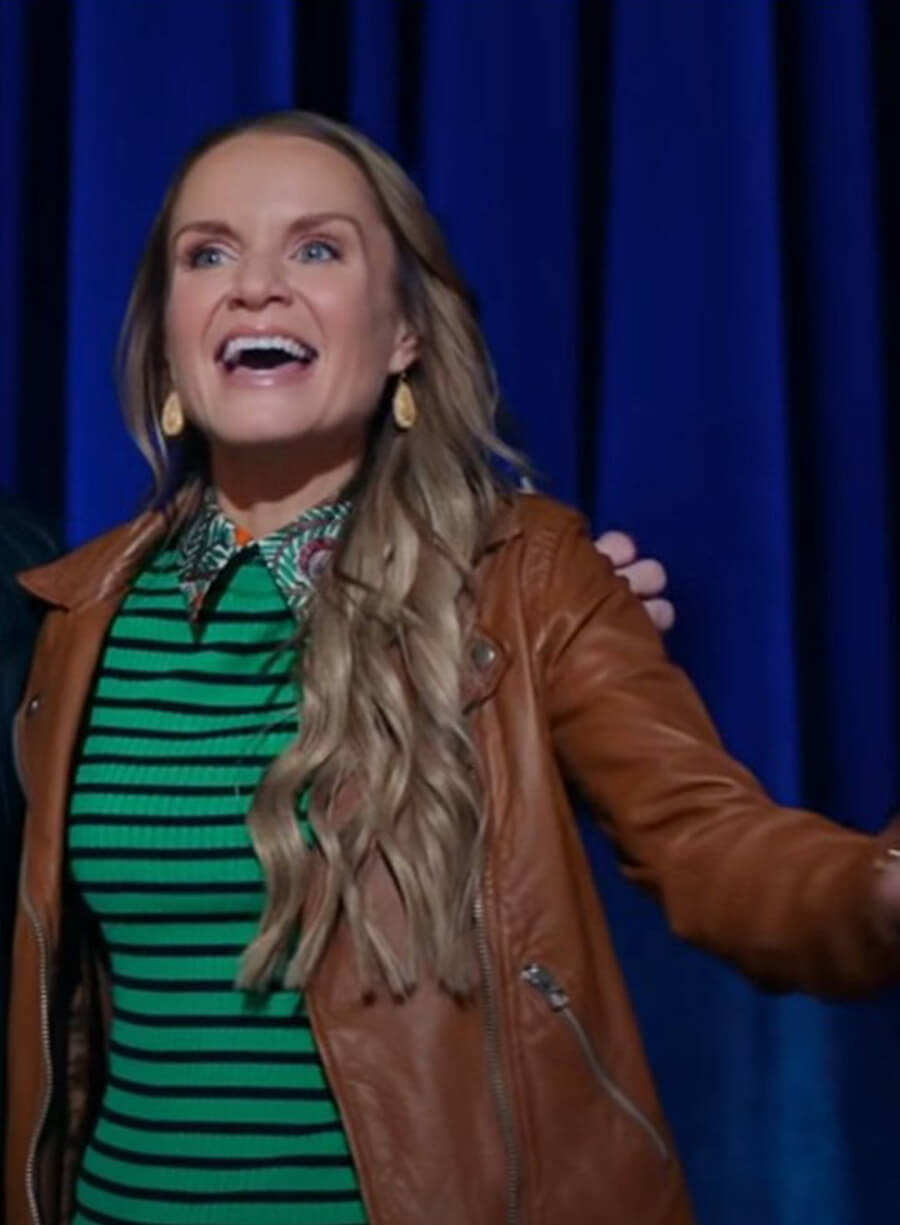 Harpoon Miss Jenn Inspired Brown Real Leather Leather Jacket - High School Musical The Series Style
