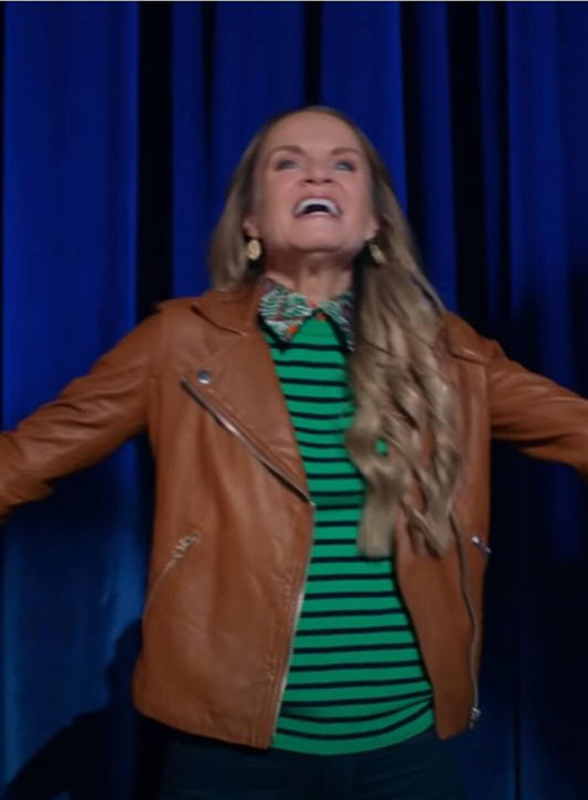 Harpoon Miss Jenn Inspired Brown Real Leather Leather Jacket - High School Musical The Series Style