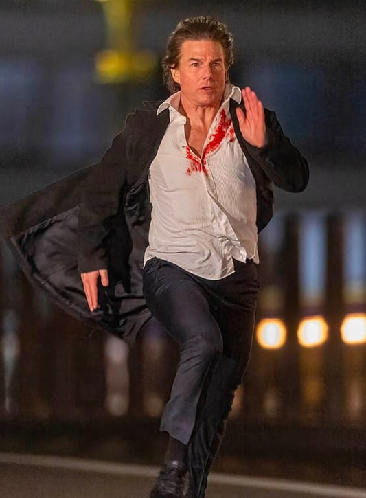 Harpoon Ethan Hunt Inspired Black Coat - Mission: Impossible - The Final Reckoning 2025 Style