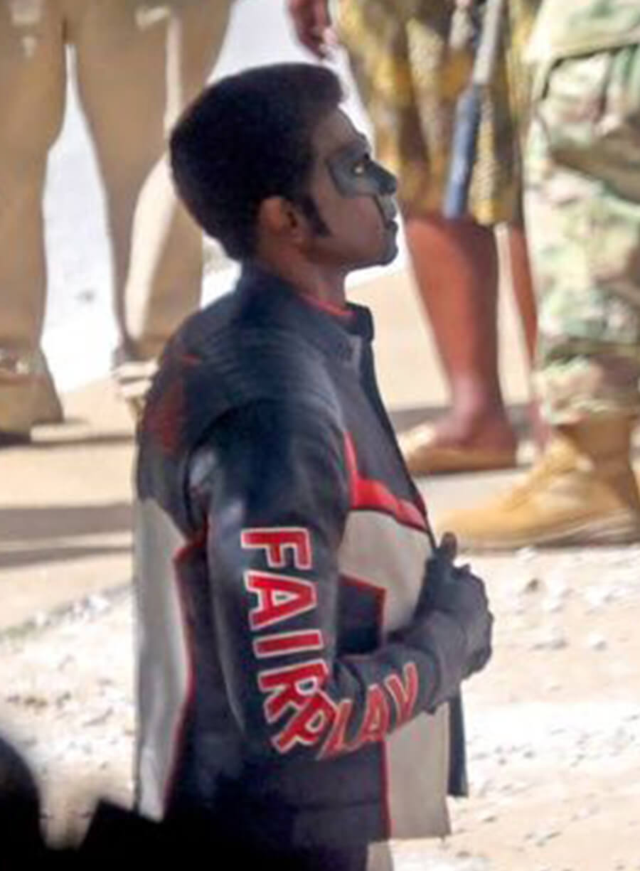 Harpoon Mister Terrific Inspired Multicolor Leather Jacket - Superman 2025 Style