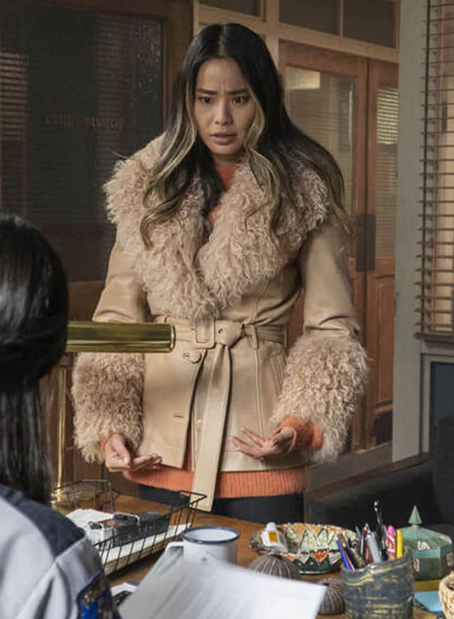 Harpoon Molly Park Inspired Beige Genuine Leather Leather Jacket - Dexter New Blood 2021 Style