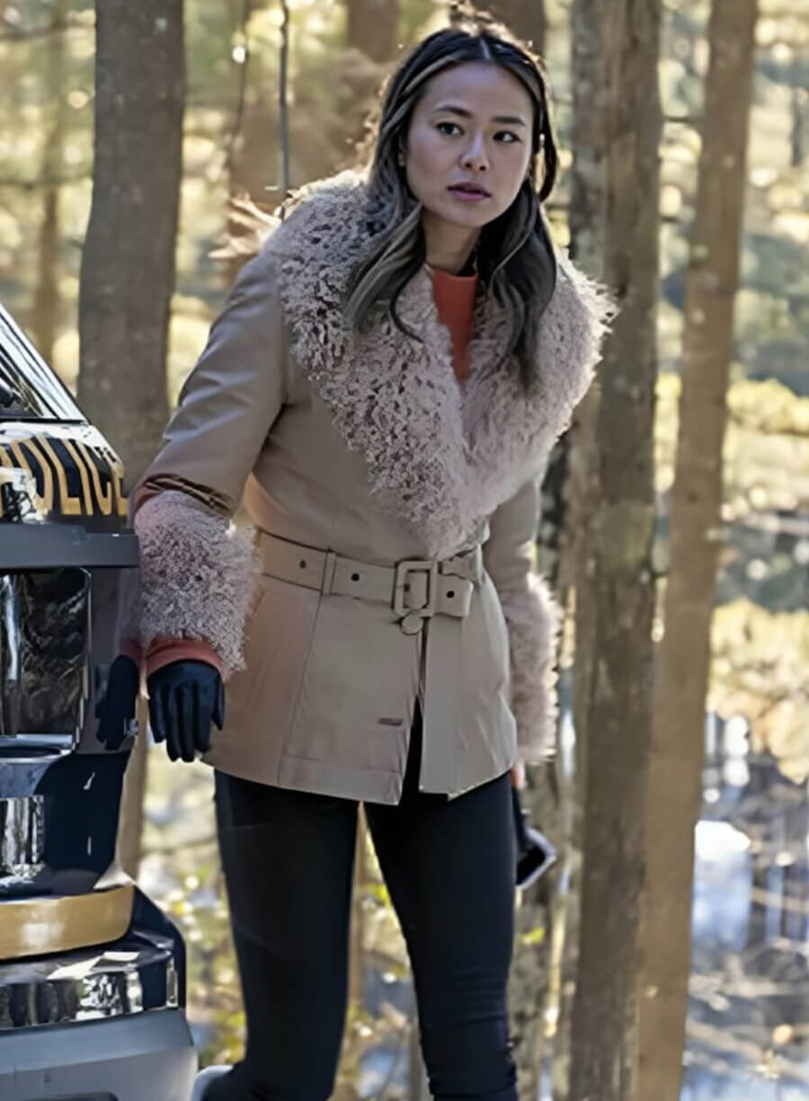 Harpoon Molly Park Inspired Beige Genuine Leather Leather Jacket - Dexter New Blood 2021 Style