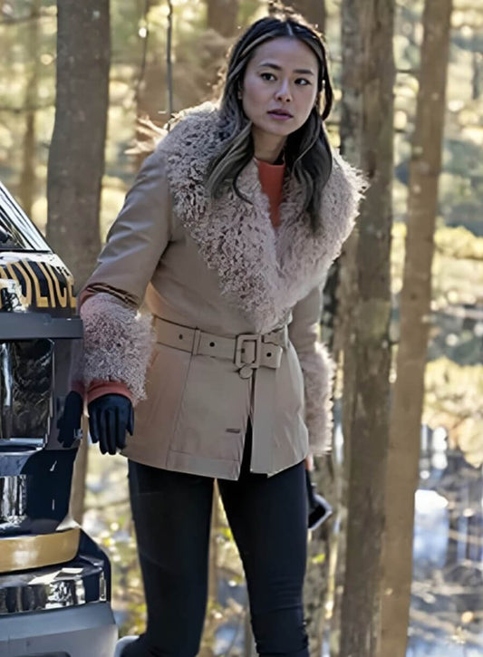 Harpoon Molly Park Inspired Beige Genuine Leather Leather Jacket - Dexter New Blood 2021 Style