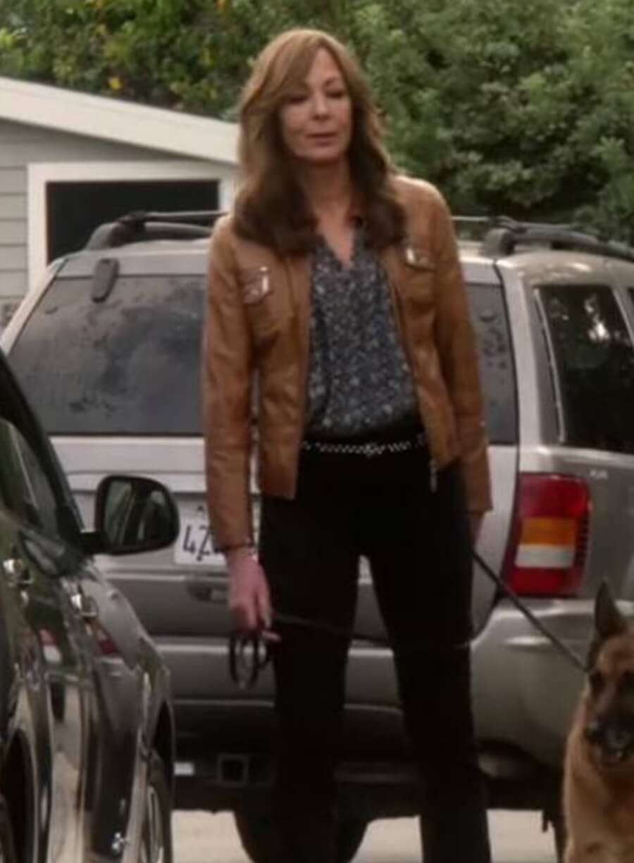 Harpoon Bonnie Plunkett Inspired Brown Leather Jacket - Mom Style