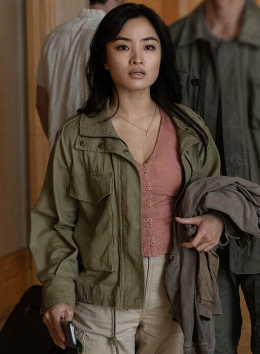 Harpoon Cate Randa Inspired Green Cotton Jacket - Monarch Legacy Of Monsters Style