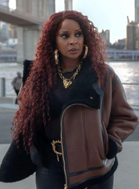 Harpoon Monet Inspired Brown Leather Jacket - Power Book II: Ghost Style
