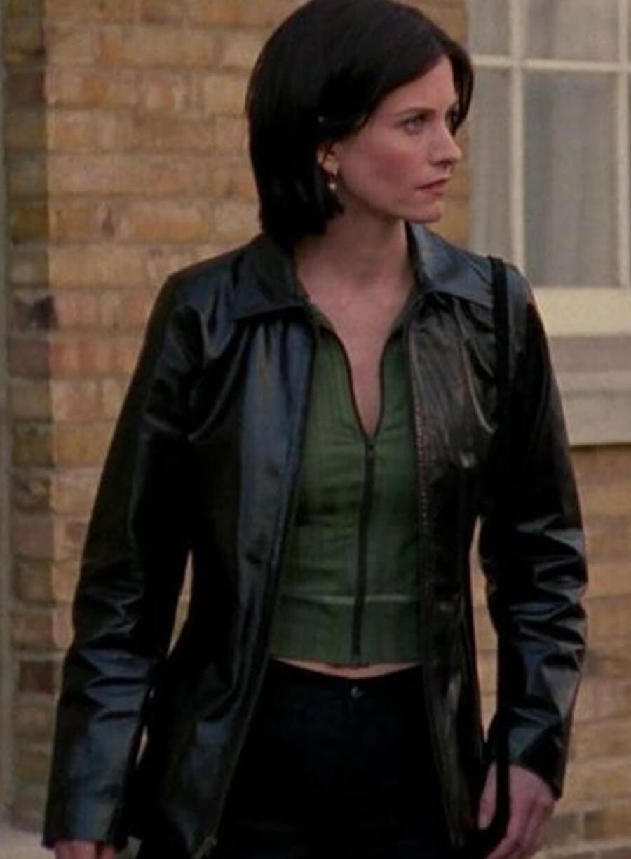 Harpoon Monica Geller Inspired Black Real Leather Leather Jacket - Friends Style