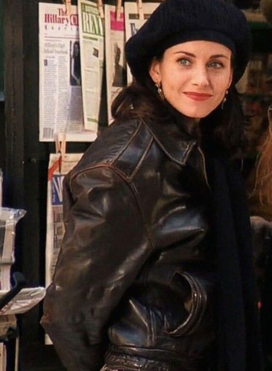 Harpoon Monica Geller Inspired Brown Real Leather Leather Jacket - Friends Style