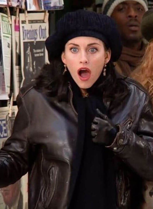 Harpoon Monica Geller Inspired Brown Real Leather Leather Jacket - Friends Style