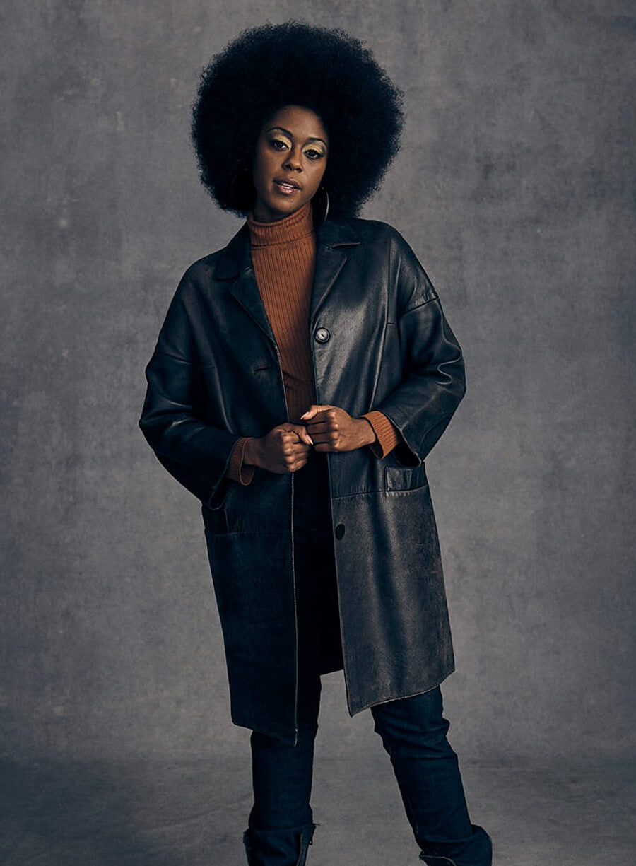 Harpoon Jolene Inspired Black Coat - The Queen's Gambit Style