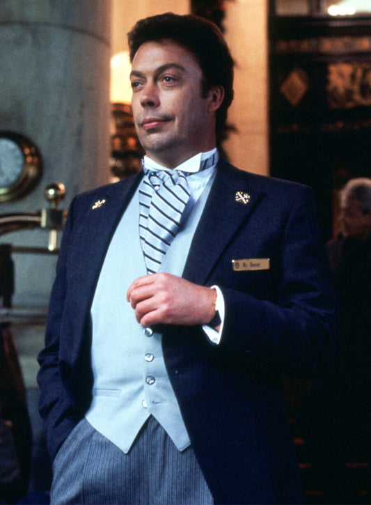 Harpoon Mr. Hector Inspired Blue Leather Jacket - Home Alone 2: Lost in New York Style