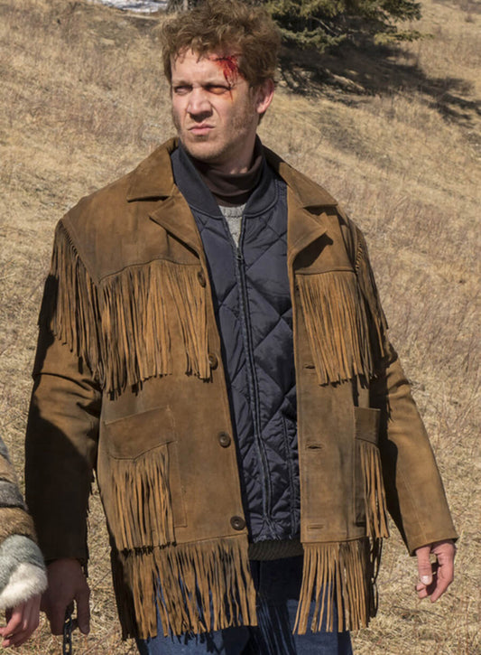 Harpoon Mr. Wrench Inspired Black Suede Leather Leather Jacket - Fargo Style