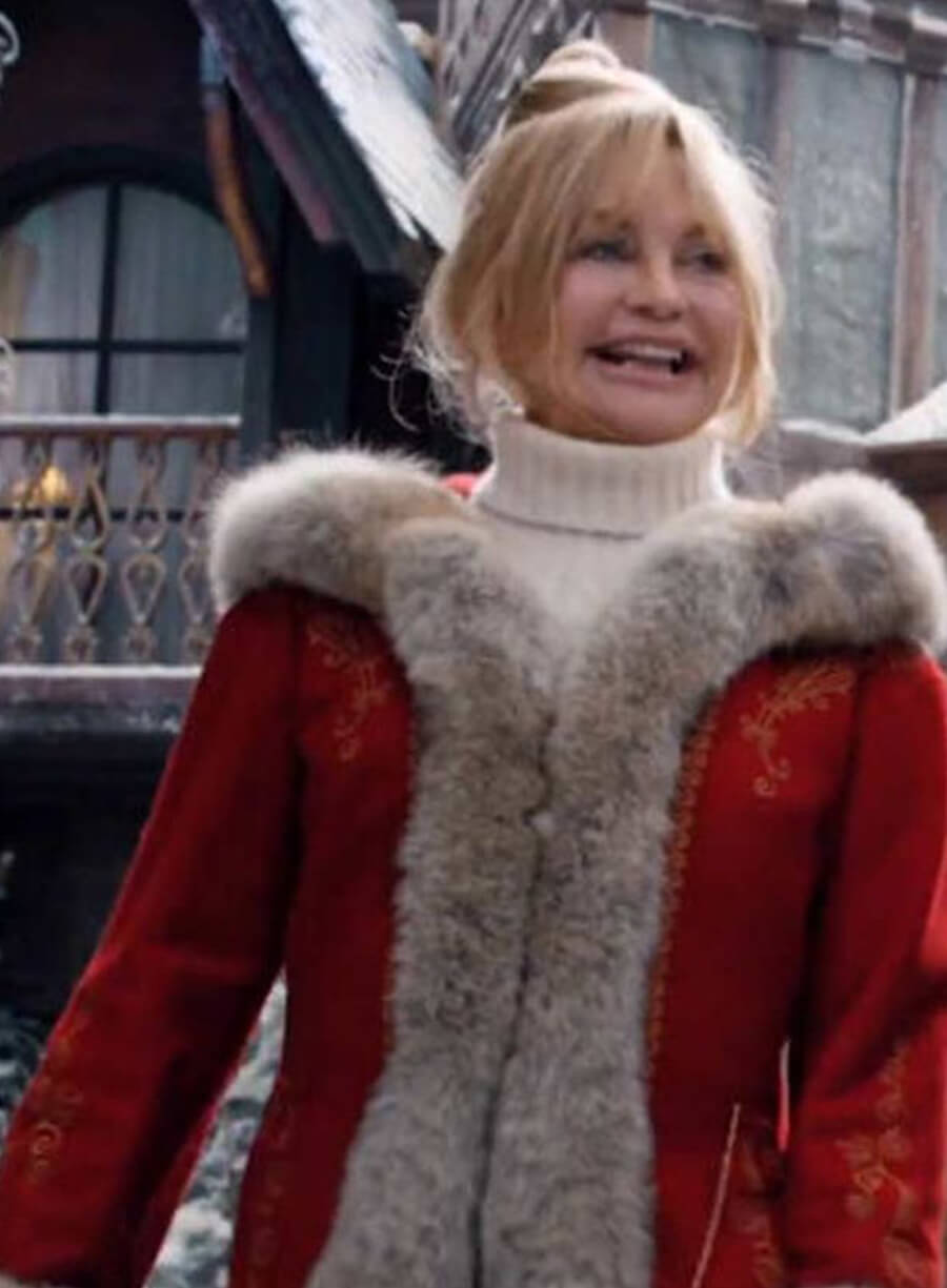Harpoon Mrs Claus Inspired Red Velvet Fabric Coat - The Christmas Chronicles S2 Style