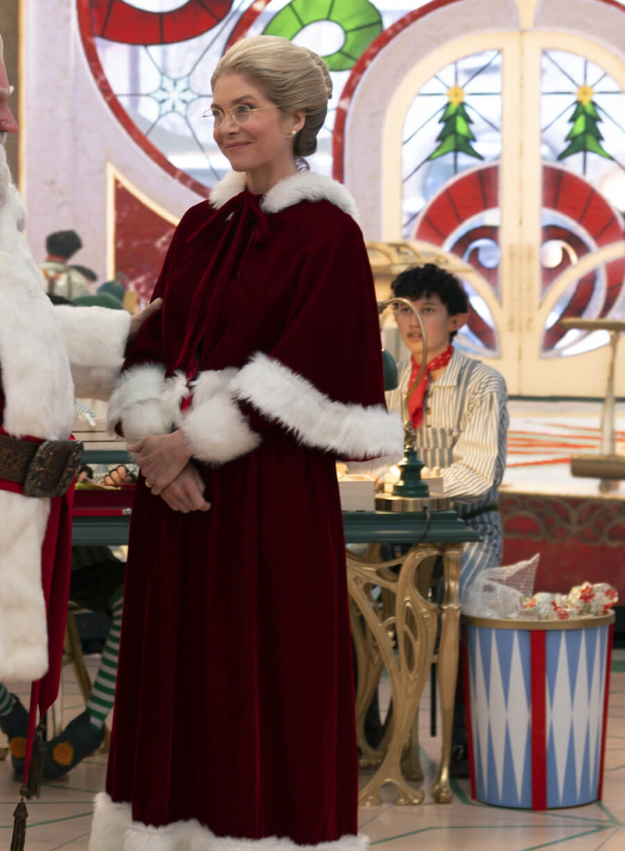 Harpoon Mrs. Claus Inspired Red Velvet Fabric Hooded Jacket - The Santa Clauses Style